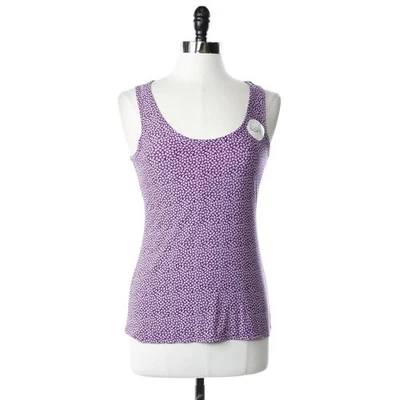 Alfani Womens S Sleeveless Scoop Neck Shirt Purple Sleep Geometric - Image 1 of 4