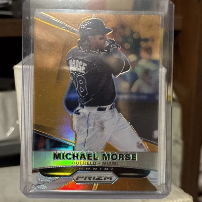2015 Panini Prizm "Holo Orange" #6, MICHAEL MORSE /60, Miami Marlins Foto 1 de 3