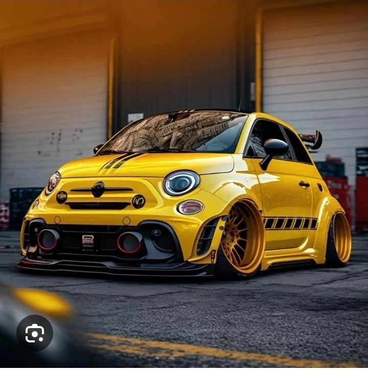 Vendo Modellino Fiat Cinquecento Abarth Tuning Scala 1:24 Scala 1: 24 Gialla - Immagine 1 di 1