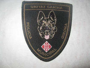 SPANIEN/GIRONA FOREIGN K9 POLICE PATCH ( READ DESCRIPTION ) VEL CROW BACKING - Bild 1 von 1
