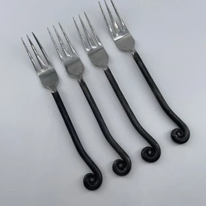 Gourmet Settings Treble Clef Dinner Forks Stainless Set Of 4 Fiddlehead - Picture 1 of 4