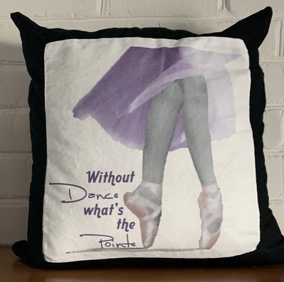 Zapatos Pillow Dance "Without Dance What's the Pointe" Negro Blanco Lavanda Punta Foto 1 de 2