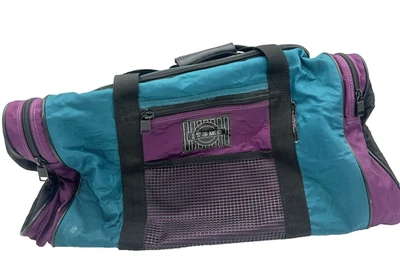Vintage American Tourister “ITEMS” Duffle/Weekender Bag - Teal/Purple - Retro - Image 1 of 4