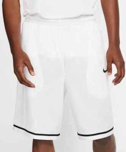 Nike Dri-FIT Classic Basketball Shorts White Black AQ5600-100 Mesh Men's SMALL - Picture 1 of 5