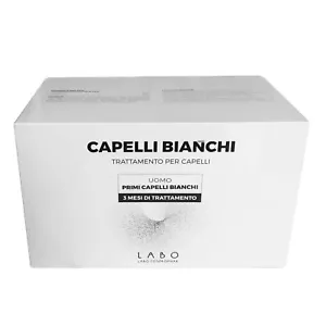 LABO CAPELLI BIANCHI Uomo Primi Capelli Bianchi Trattamento 3 Mesi 60 Fiale - Photo 1 sur 2