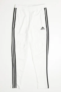 ADIDAS BOYS TIRO 19 TRACK SOCCER PANTS SLIM FIT CLIMACOOL WHITE BLACK - XS - Picture 1 of 5