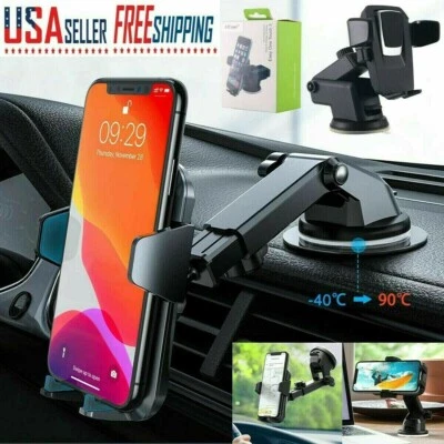 360° Car Windshield Mount Holder Stand For iPhone Samsung Mobile Cell Phone GPS  - Image 1 of 4