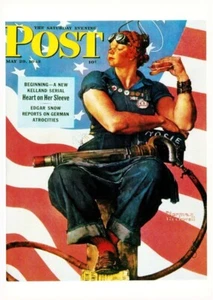 Saturday Evening Post 29. Mai 1943 Norman Rockwell Cover Print Rosie The Riveter - Bild 1 von 2