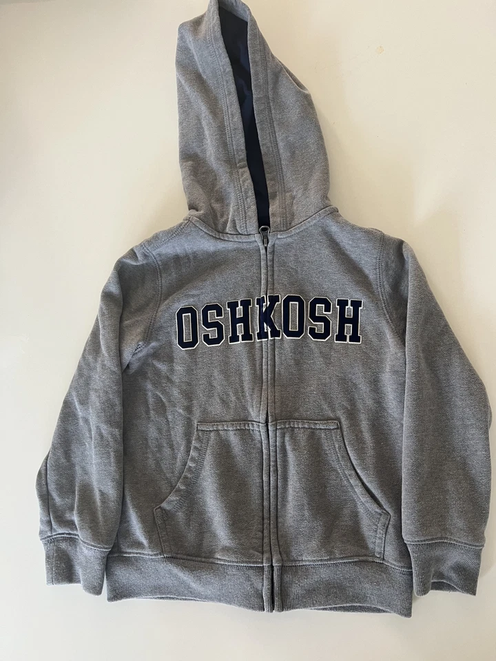OshKOsh B'Gosh Boys Full Zip Logo Hoodie With Pockets in 4 Colors $34-$36 - Image 1 of 1