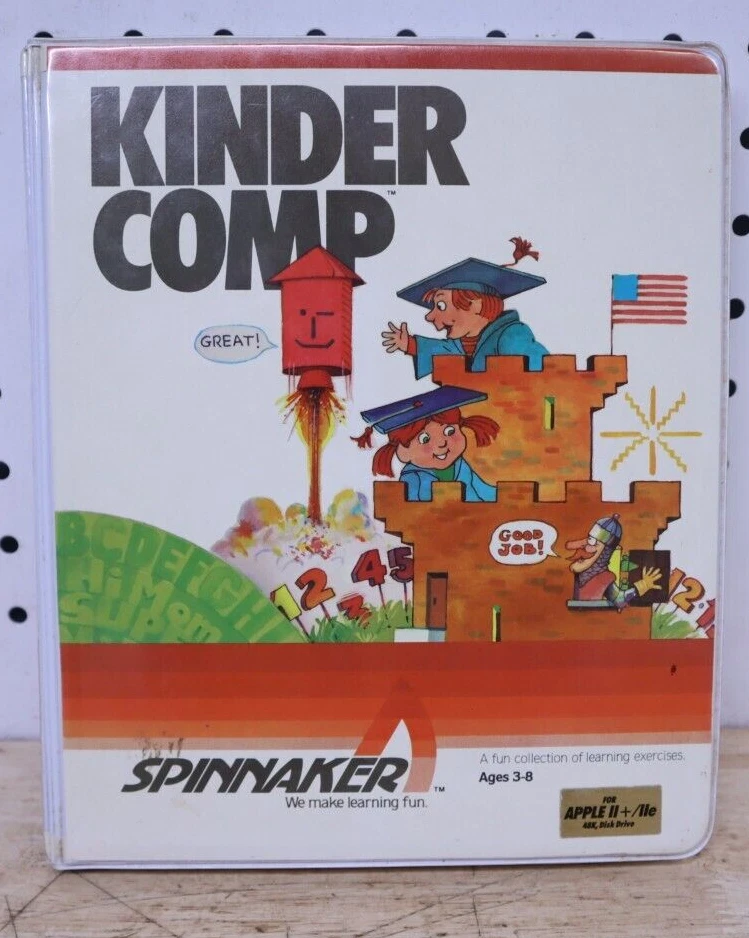 Nice Used Vintage Original Apple II+ IIe - Kinder comp CIB Kindercomp PC Game US - Image 1 of 3