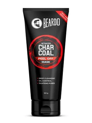 BEARDO Activated Charcoal Peel Off Mask Detoxing Facial Kit Oily For Men 100g - image 1 of 4