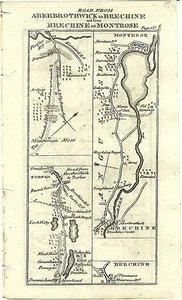 Antique map, Taylor & Skinner, Aberbrothic to Forfar (2) - Picture 1 of 2