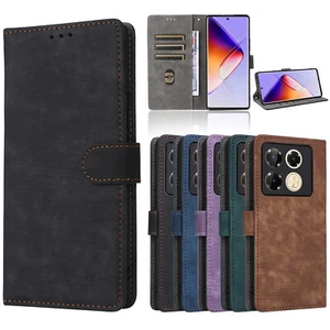 Funda tipo billetera de cuero para Infinix Note 40 Pro 5G/Note 40 Pro+ 5G para tarjeta TELÉFONO - Imagen 1 de 22