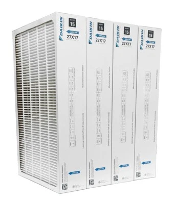 Daikin 0160M00017 (4-Pack) - 17" x 27" x 5" Pleated MERV 15 Replacement Filter - Image 1 of 3