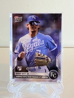 2022 Topps NOW Bobby Witt Jr. MLB Kansas City Royals Rookie Card RC #21 PR 6016 - Image 1 of 4