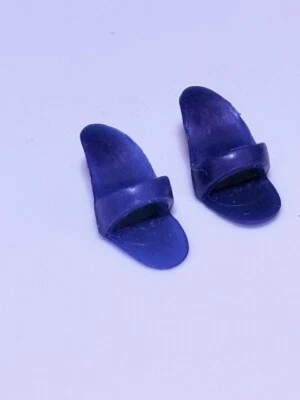1993 Barbie Reproduction Blue Open Toe Heels Shoes Mules - Image 1 of 2