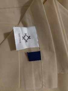 Single Fitted & Flat Sheet Set Dark Beige Honey Colour Mitre Blue Tag ID Polycot - Picture 1 of 4