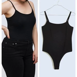 Madewell Tank Thong Bodysuit Black XS NWT - Picture 1 of 9