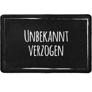 Pechkeks Fußmatte mit Spruch  - Unbekannt verzogen -  Größe 67x43cm schwarz - Bild 1 von 1