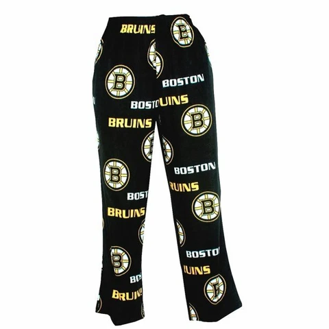 Boston Bruins NHL Adult Unisex Fleece Medium Sleep Pants  Black Union Pajamas Cover