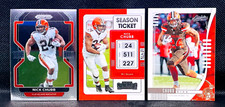 NICK CHUBB (x3) NFL Football Cards - CLEVELAND BROWNS - FREE SHIPPING