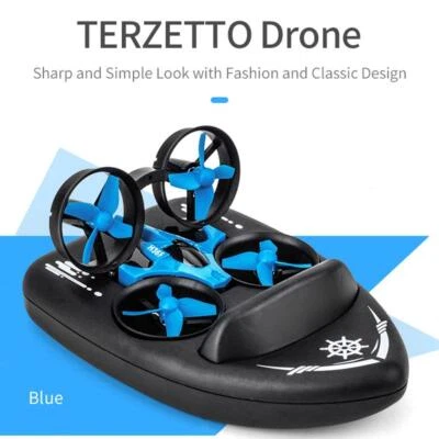 Mini RC Drone Boat Car 2.4G 4CH 360 Flips Kids Toy Vehicle Quadrocopter - Bild 1 von 4