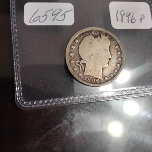 1896 P BARBER QUARTER - VERY NICE PATINA/AGE ON THIS COIN - - Picture 1 of 2