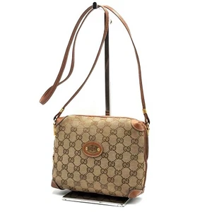 Vintage Gucci Shoulder Bag Purse GG Canvas Brown Authentic - Picture 1 of 22