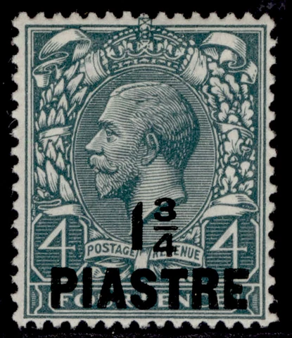 BRITISH LEVANT GV SG38, 1¾pi on 4d deep grey-green, M MINT Cover