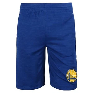 Outerstuff Golden State Warriors NBA Boys Youth (8-20) Free Throw Shorts, Blue - Picture 1 of 7