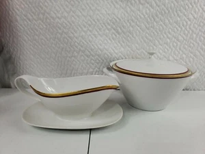 Fine Bohemian China POMPADOUR Czechoslovakia Grave boat and Covered Bowl - Picture 1 of 12