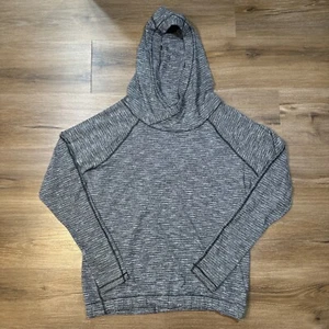 Felpa con cappuccio pullover Lululemon grigio nero cocco piqué cuore sano taglia 6 tinta unita spaziale - Foto 1 di 9