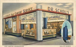 Postcard Illinois Chicago Expo Dr. Scholl advertising 1933 Teich linen 23-6162 - Picture 1 of 2