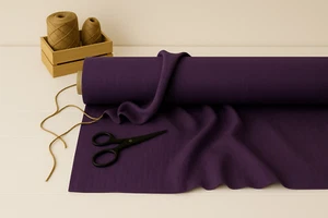 Russian Violet Linen Blend Fabric by the Yard – Clothing, Home Décor & Crafts - Picture 1 of 10