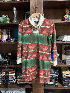 Ralph Lauren Polo Red Brand Girls L Tunic Sweatshirt Aztec Print - Picture 1 of 4