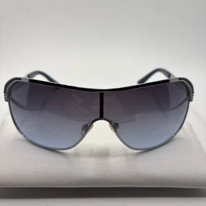 Gafas de sol Rocawear R1366 envolventes de metal plateadas azules con escudo rectangular #C35 - Imagen 1 de 8