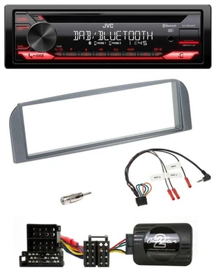 JVC CD DAB USB Bluetooth Lenkrad Autoradio für Alfa 147 GT anthrazit - Bild 1 von 4