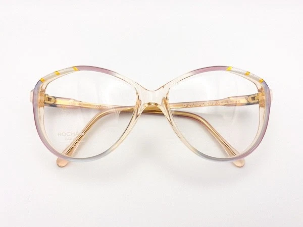 Rochas Paris Lilac & Gold Oversized Eyeglasses - 80s Vintage Hand Made in France - Image 1 of 4