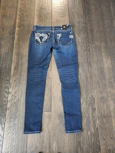 Miss Me Jegging JE5436G4L Wing Bling Pockets Size 29 - Picture 1 of 10