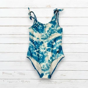 Hurley Girls One Piece Swimsuit Blue Tie Dye Swimwear  Youth Small 8-10 Y - Picture 1 of 5