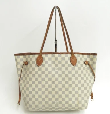 Auténtico bolso de hombro Louis Vuitton Damier Azur Neverfull MM F#46411 Foto 1 de 4