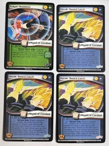 Dragon Ball Z CCG 3 x Heroic Sword Catch 112 1 x Saiyajin Headshot 120 Rare NM - Bild 1 von 18