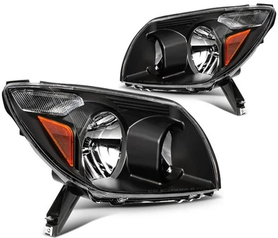 Headlights Assembly For Toyota 4Runner 2002-2004 4-Runner Black Housing Pair Foto 1 de 4
