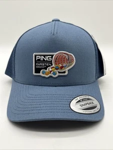 2023 Ping Karstan Buckets Yupoong Snapback Hat Cap Slate Blue w/Black Patch NEW - Imagen 1 de 7