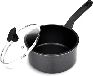 Sartén antiadherente con tapa, olla pequeña de 1,5 cuartos de galón, sin PFOA, ollas de cocina de inducción... - Imagen 1 de 12