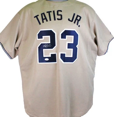 Fernando Tatis Jr. Autographed San Diego Padres Sand Majestic Jersey-JSA *Silver - Image 1 of 4