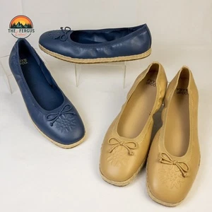 Frye and Co Willow Ballet Flat Set Of 2 Tan Navy Espadrilles Slip On Women Sz 10 - Bild 1 von 24