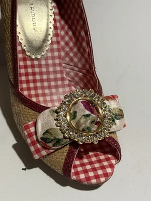 Tacones chinos tostados para lavandería 'red Darcie' punta abierta 7 M Foto 1 de 4