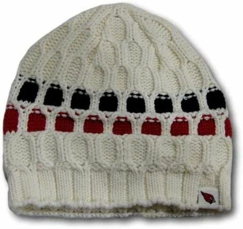 Arizona Cardinals Women's Reebok Croquet Striped Uncuffed Sweater Beanie Hat Cover