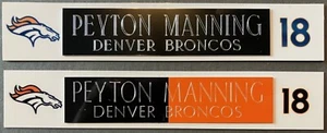PEYTON MANNING DENVER BRONCOS ENGRAVED/SUBLIMATION NAME PLATE - Picture 1 of 1